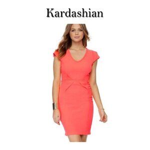 Kardashian Kollection Cap Sleeve Work Dress Sz XS NWT
